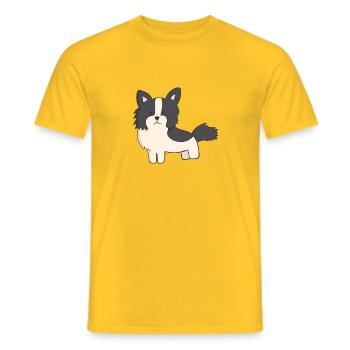 Hund Welpe Clipart Niedlich Puppy Dog Cute - Men's T-Shirt - yellow - Front - AI Model Male 178 dark (178cm)