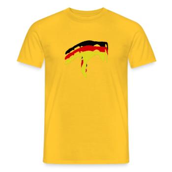 Sylt Deutschlandfahne - Männer T-Shirt - Gelb - Vorne - AI Model Male 178 dark (178cm)