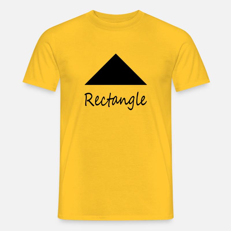 Falsche Rechteckform - Männer T-Shirt - Gelb