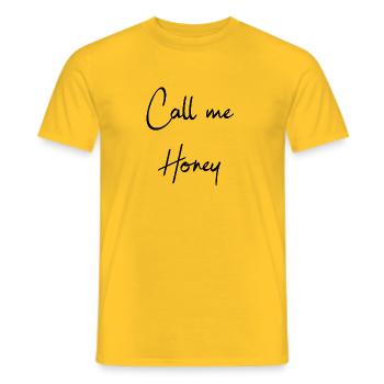 Call me Honey - Men's T-Shirt - yellow - Front - AI Model Male 178 dark (178cm)