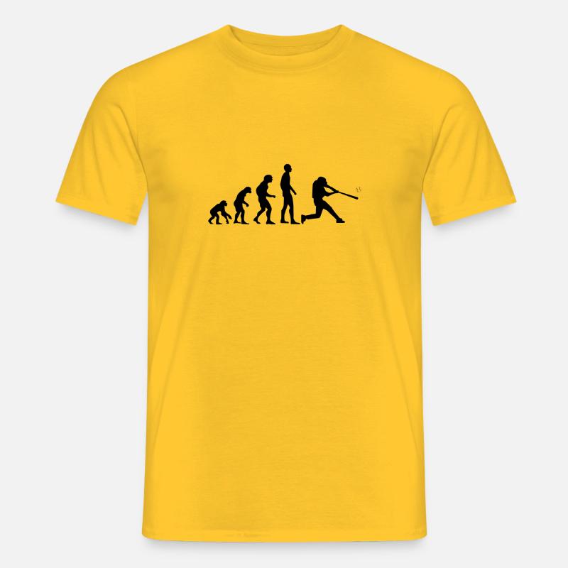 Baseball Evolution Shirt schwarz - Männer T-Shirt - Gelb