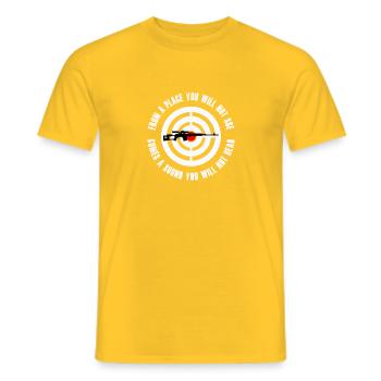 Tireur d’élite Tireurs d’élite Chasseurs - T-shirt homme - jaune - Devant - AI Model Male 178 dark (178cm)