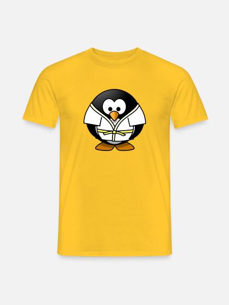 judo petit pingouin - T-shirt homme - jaune