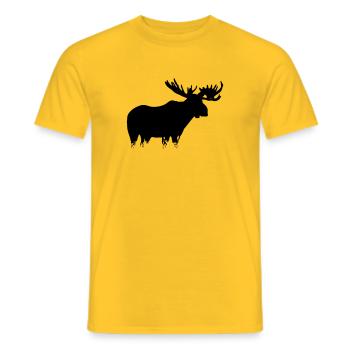 Elch - Moose - Männer T-Shirt - Gelb - Vorne - AI Model Male 178 dark (178cm)