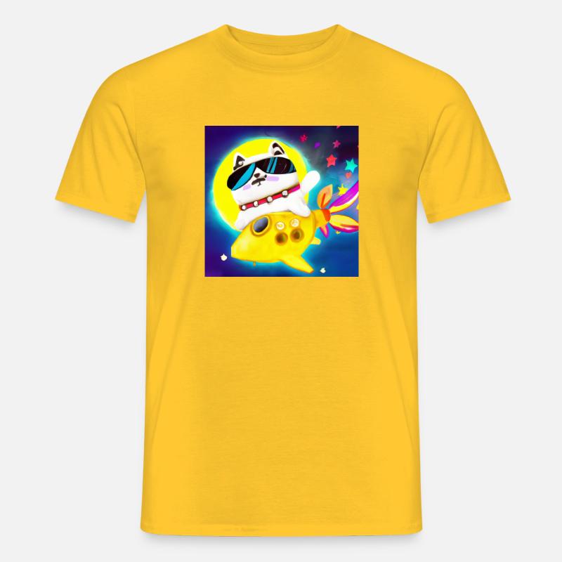 Mr. Snuggles - Männer T-Shirt - Gelb