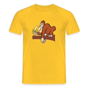 AFFE MIT BANANE! - Männer T-Shirt - Gelb - Vorne - AI Model Male 178 dark (178cm)
