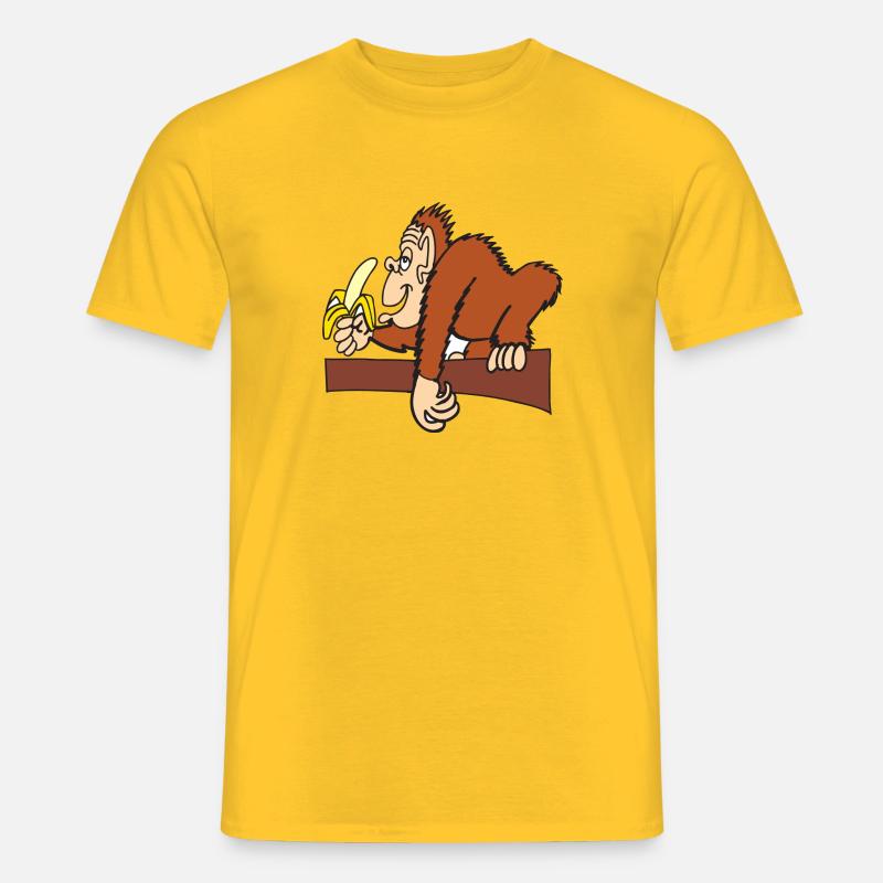 AFFE MIT BANANE! - Männer T-Shirt - Gelb