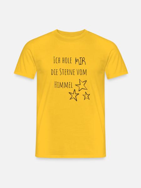 Ich hole MIR die Sterne vom Himmel - Männer T-Shirt - Gelb