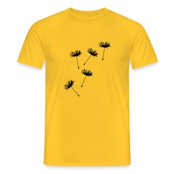 Pissenlit Pissenlit Illustration - T-shirt homme - jaune - Devant - AI Model Male 178 dark (178cm)