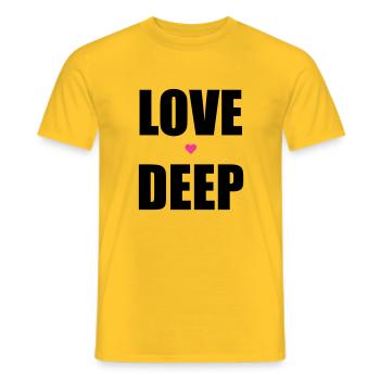 Amour profond - T-shirt homme - jaune - Devant - AI Model Male 178 dark (178cm)