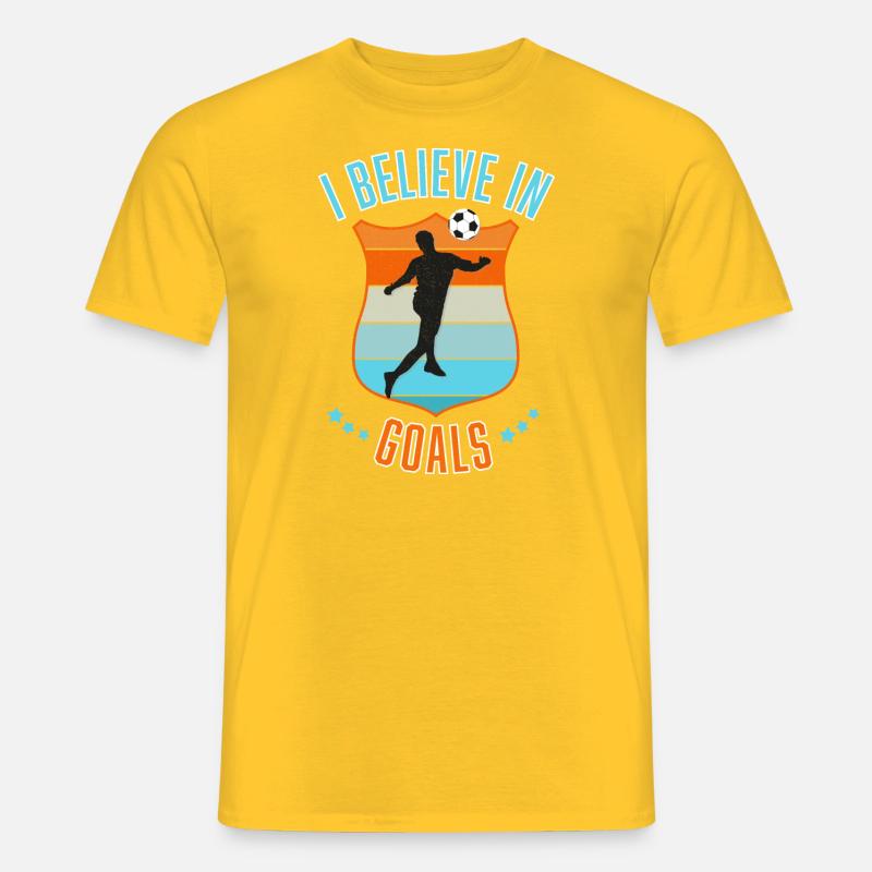 Fußball-Tore Mantra - Männer T-Shirt - Gelb