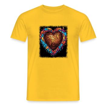Food Black Labradors Matter Bitter Chocolate - T-shirt homme - jaune - Devant - AI Model Male 178 dark (178cm)