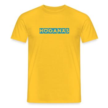 Höganäs Skåne Sky Blue - Men's T-Shirt - yellow - Front - AI Model Male 178 dark (178cm)