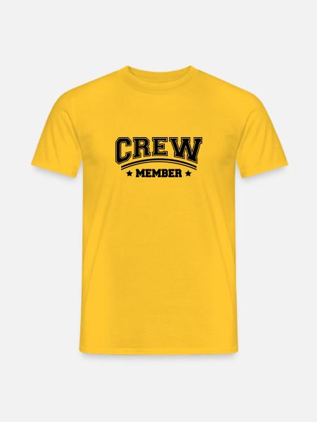 Cool Crew Member Logo Design - Men's T-Shirt - yellow