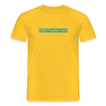 Kristianstad - Männer T-Shirt - Gelb - Vorne - AI Model Male 178 dark (178cm)