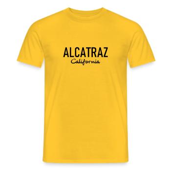 Alcatraz - California - State Prision - The Rock - Männer T-Shirt - Gelb - Vorne - AI Model Male 178 dark (178cm)