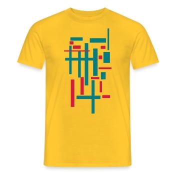 Architecture minimale - T-shirt homme - jaune - Devant - AI Model Male 178 dark (178cm)