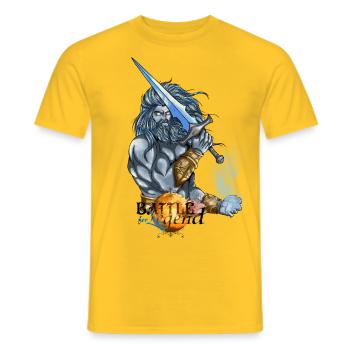 Battle for Legend : Ayuntar Le Colosse - T-shirt homme - jaune - Devant - AI Model Male 178 dark (178cm)