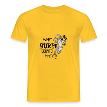 Liegestützsprung Burpee Fitness Motivation - Männer T-Shirt - Gelb - Vorne - AI Model Male 178 dark (178cm)