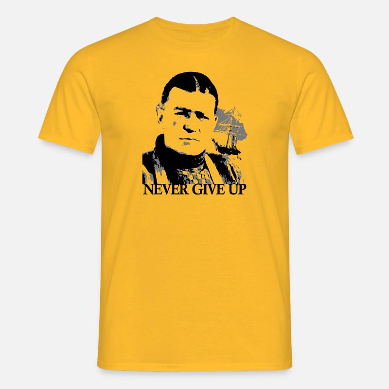 Ernest Shackleton - Männer T-Shirt - Gelb