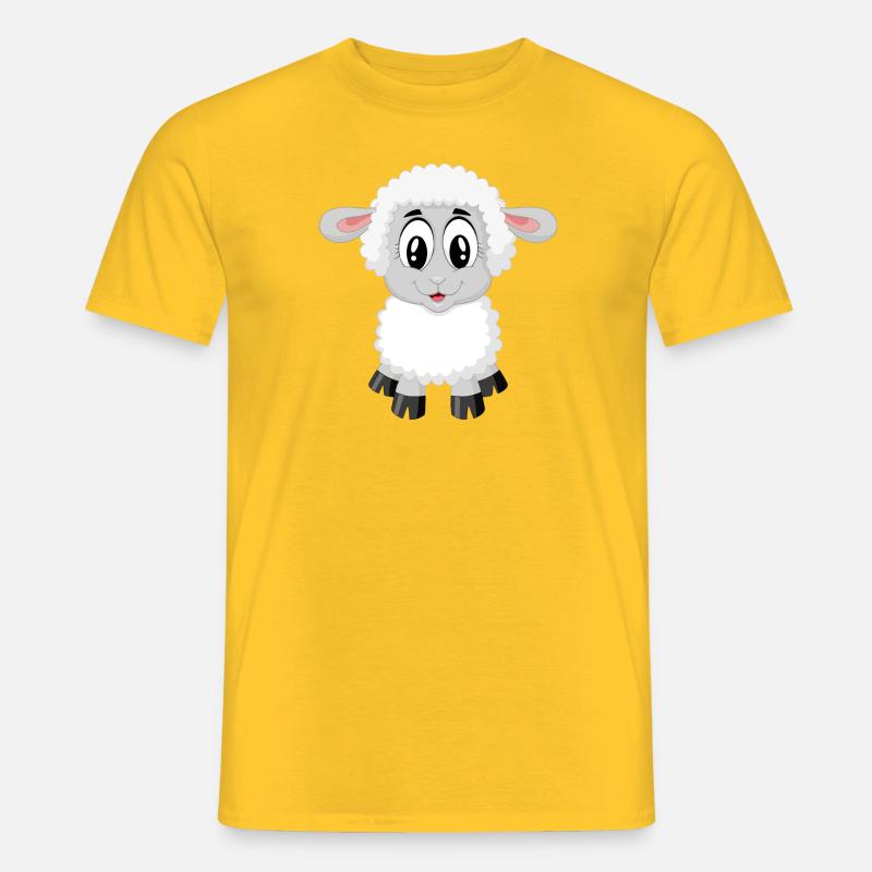 cute little lamb - Männer T-Shirt - Gelb