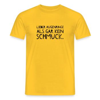 Dear dark circles than no jewelry - Men's T-Shirt - yellow - Front - AI Model Male 178 dark (178cm)