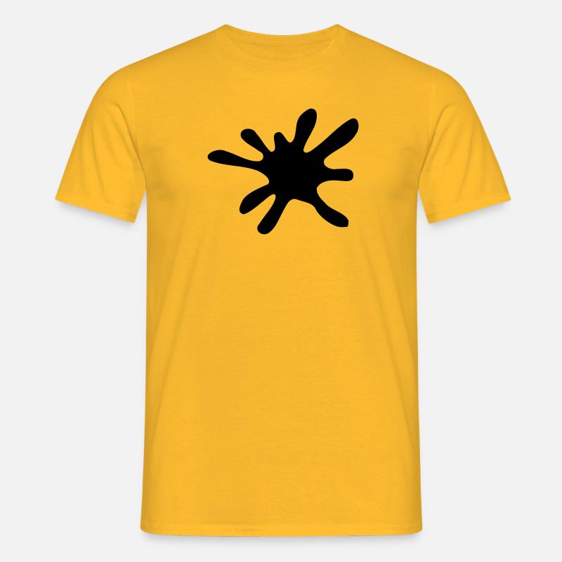 Klecks - Männer T-Shirt - Gelb