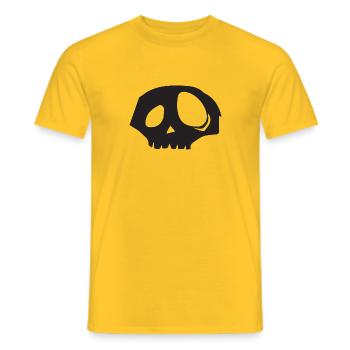 Totenkopf - Männer T-Shirt - Gelb - Vorne - AI Model Male 178 dark (178cm)