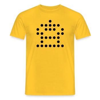 RandomBlackDot83 - Men's T-Shirt - yellow - Front - AI Model Male 178 dark (178cm)