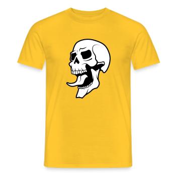 Skull Totenkopf - Männer T-Shirt - Gelb - Vorne - AI Model Male 178 dark (178cm)
