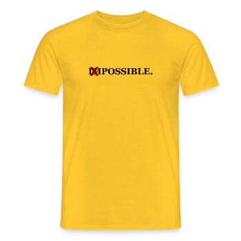 impossible - T-shirt homme - jaune - Devant - AI Model Male 178 dark (178cm)