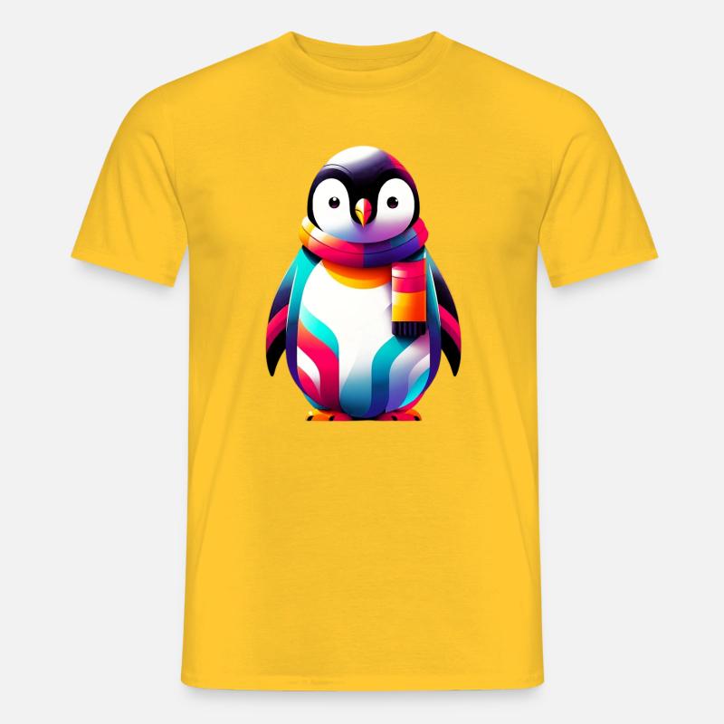 Pinguin - Männer T-Shirt - Gelb