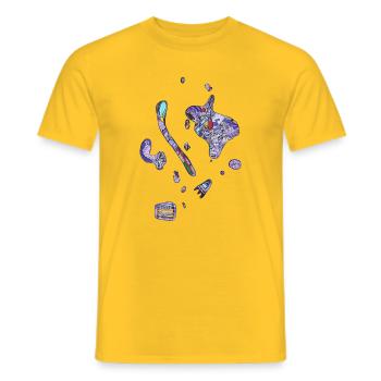 Colorful spots - Men's T-Shirt - yellow - Front - AI Model Male 178 dark (178cm)