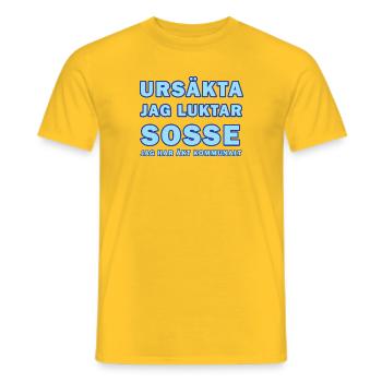Sorry I smell like Sosse - Men's T-Shirt - yellow - Front - AI Model Male 178 dark (178cm)