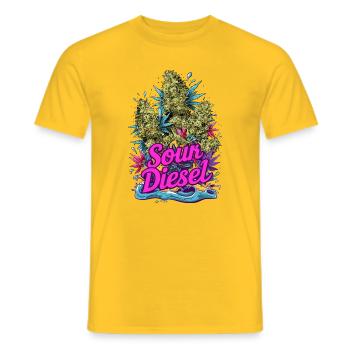 Sour Diesel - Männer T-Shirt - Gelb - Vorne - AI Model Male 178 dark (178cm)