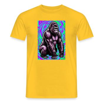 gorilla - Men's T-Shirt - yellow - Front - AI Model Male 178 dark (178cm)