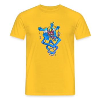 Isolated Craziness - Men's T-Shirt - yellow - Front - AI Model Male 178 dark (178cm)