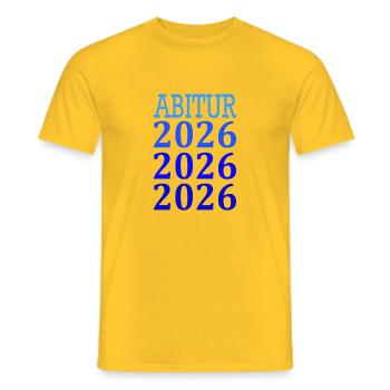 Abitur 2026 Spruch - Männer T-Shirt - Gelb - Vorne - AI Model Male 178 dark (178cm)