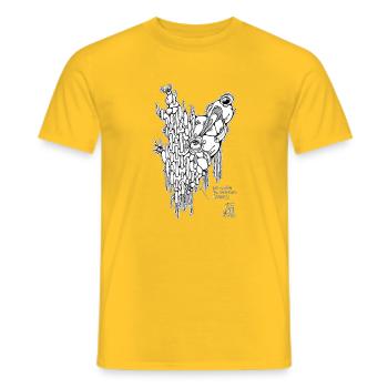 Organic Eye Metazoaire - T-shirt homme - jaune - Devant - AI Model Male 178 dark (178cm)