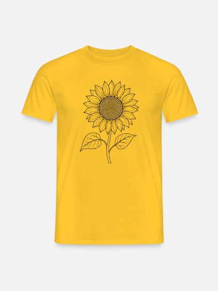 Sonnenblume Boho - Männer T-Shirt - Gelb