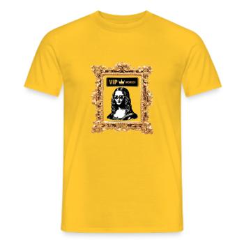VIP Mona Lisa Luxusrahmen - Männer T-Shirt - Gelb - Vorne - AI Model Male 178 dark (178cm)