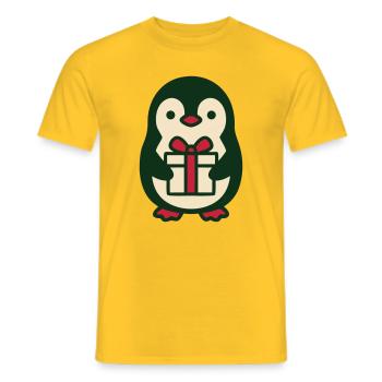 Pinguin Geschenk Clipart - Männer T-Shirt - Gelb - Vorne - AI Model Male 178 dark (178cm)