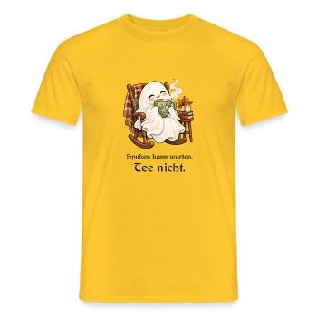 Kleine Teepause für große Geiste - Männer T-Shirt - Gelb - Vorne - AI Model Male 178 dark (178cm)