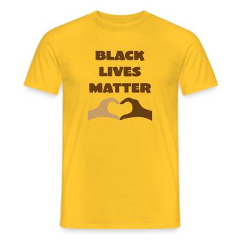 Black Lives Matter - T-shirt homme - jaune - Devant - AI Model Male 178 dark (178cm)