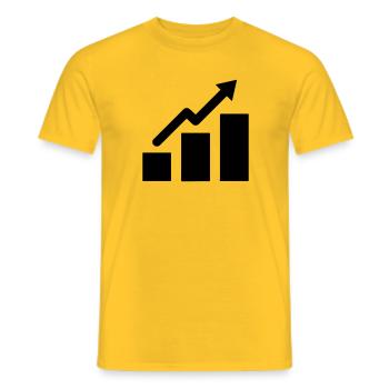 Stocks boursiers Stocks Money Millions Reich - T-shirt homme - jaune - Devant - AI Model Male 178 dark (178cm)