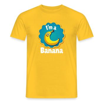 I'm a Banana - Fasching Karneval - Männer T-Shirt - Gelb - Vorne - AI Model Male 178 dark (178cm)