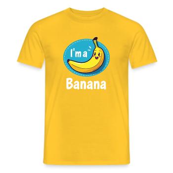 I'm a Banana - Fasching Kostüm - Männer T-Shirt - Gelb - Vorne - AI Model Male 178 dark (178cm)