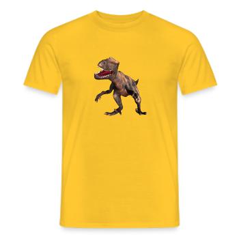 dinosaures Velociraptor 11 - T-shirt homme - jaune - Devant - AI Model Male 178 dark (178cm)