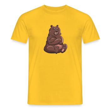 Mad Bear - Men's T-Shirt - yellow - Front - AI Model Male 178 dark (178cm)
