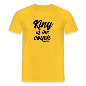 King of the couch - Männer T-Shirt - Gelb - Vorne - AI Model Male 178 dark (178cm)